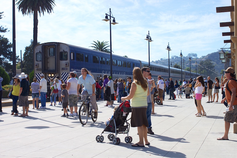 Surfliner train at Santa Barbara